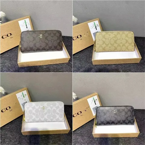 Coach Signature Zip Around Wallet Collection