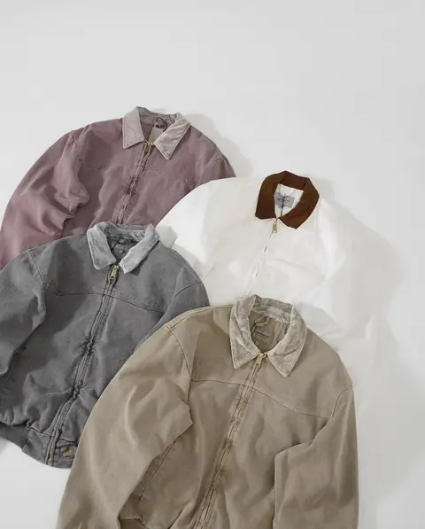 Cotton Work Jacket Collection in Multiple Colors