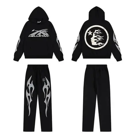 Hellstar Black Hoodie and Pants Set