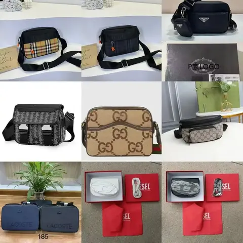 Designer Crossbody Bag Collection Featuring Burberry, Prada, Gucci, and Lacoste