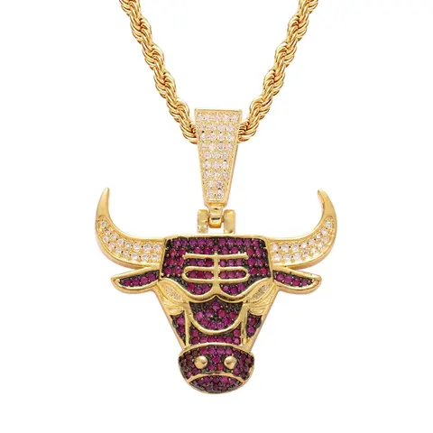 Chicago Bulls Logo Pendant Necklace