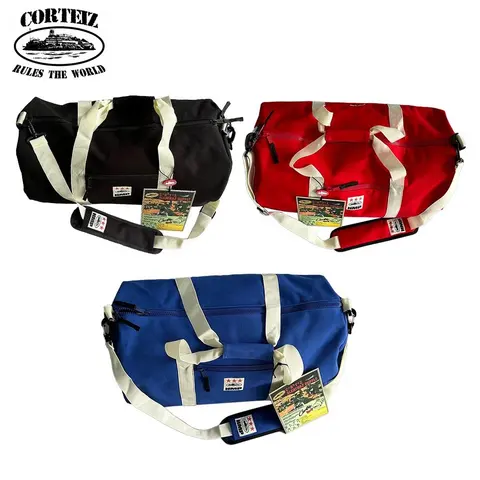 Cortez Duffle Bag Collection - Black, Red, and Blue