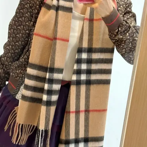 Burberry Check Cashmere Scarf