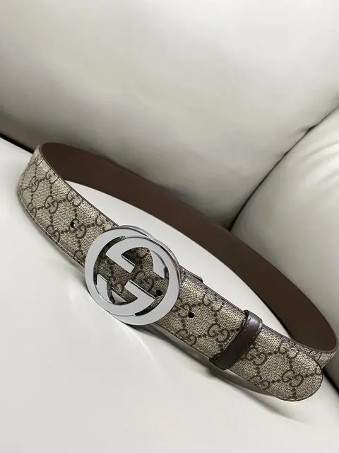 Gucci GG Supreme Belt with Interlocking G Buckle