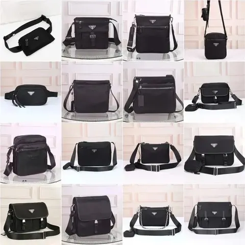 Prada Collection of Black Crossbody and Waist Bags