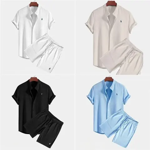 Polo Ralph Lauren Men's Short Sleeve Shirt and Shorts Sets