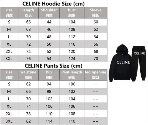 CELINE Hoodie and Pants Set