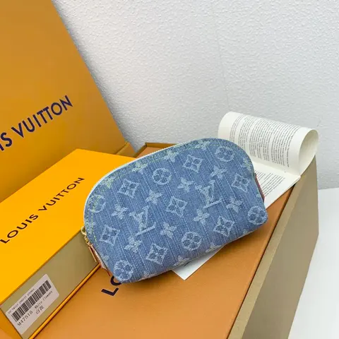 Louis Vuitton Blue Monogram Denim Pouch