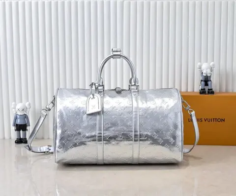 Louis Vuitton Silver Monogram Keepall Duffle Bag