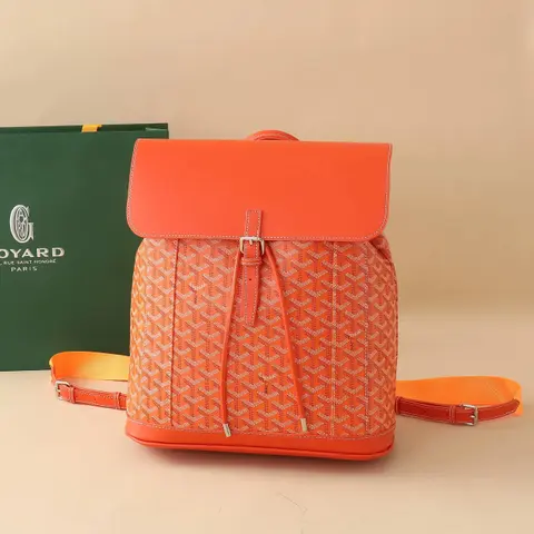 Goyard Orange Monogram Backpack