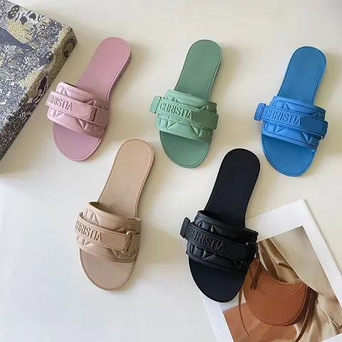 Christia Quilted Slide Sandals