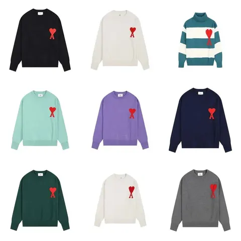 Ami Paris Heart Logo Sweaters Collection