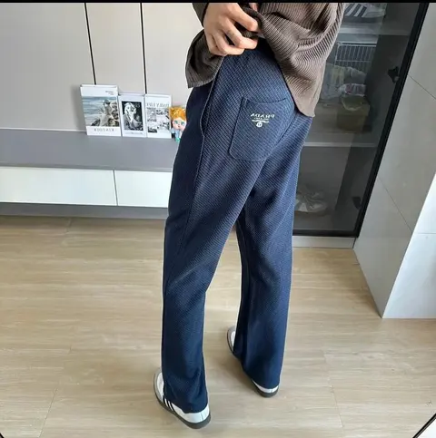 Prada Logo Patch Wide Leg Trousers
