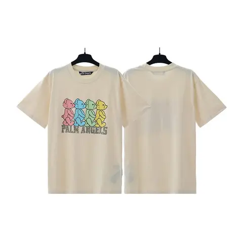Palm Angels Multicolor Bear Logo T-Shirt