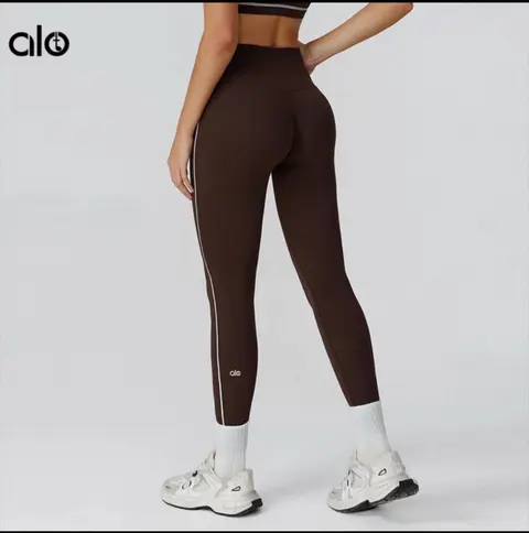alo Yoga High-Waist Leggings with Side Stripe