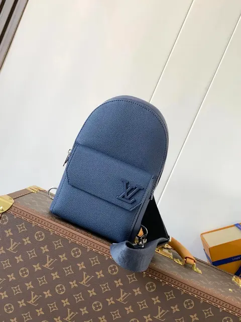 Louis Vuitton Blue Leather Mini Backpack