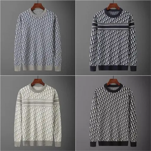 Dior Oblique Pattern Knit Sweaters Collection