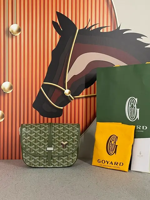 Goyard Green Monogram Crossbody Bag