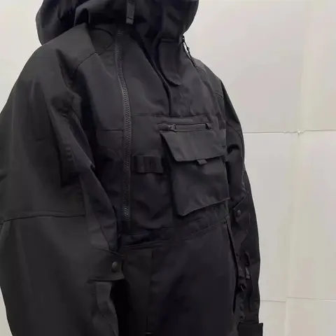 Black Tactical Hooded Jacket