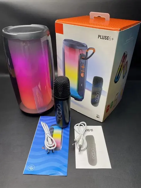 PLUSE6+ Portable Bluetooth Speaker with Microphone and Accessories