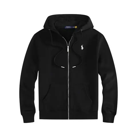 Polo Ralph Lauren Black Full-Zip Hoodie