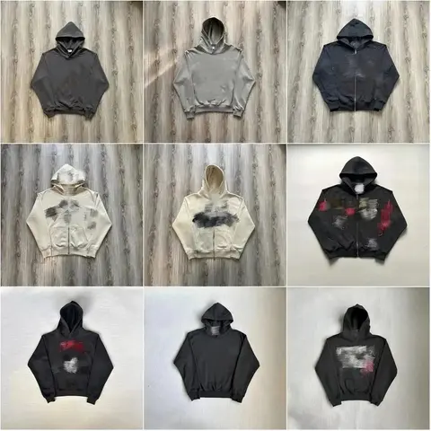 Collection of Graphic Hoodies in Various Colors and Designs