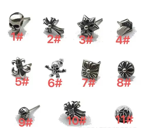 Assorted Silver Tone Stud Earrings Collection