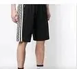 Adidas Black Shorts with White Stripes