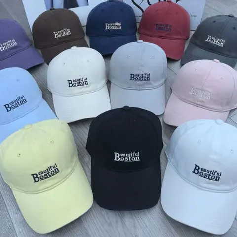 Beautiful Boston Embroidered Baseball Caps