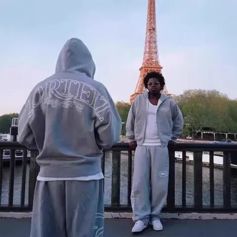 Porter's Gray Hoodie and Tracksuit Set