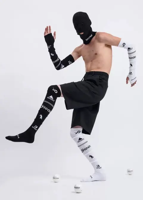 Doublet Streetwear Sports Socks with Five-Layer Design and Knee Support for Men and Women