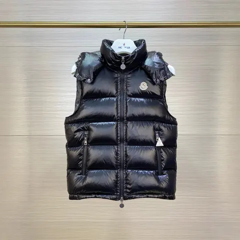 Moncler Black Quilted Down Vest