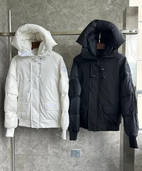 Moncler Down Jacket Collection - White and Black Hooded Puffer Coats
