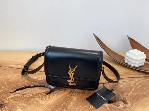 Saint Laurent Black Leather Crossbody Bag