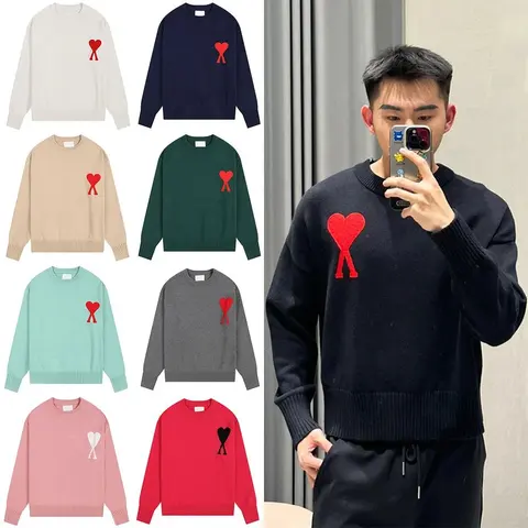 Heart Logo Knit Sweater - Multiple Colors