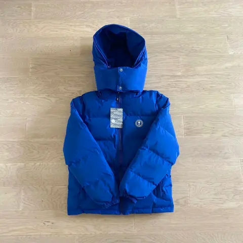 Moncler Blue Down Jacket with Hood