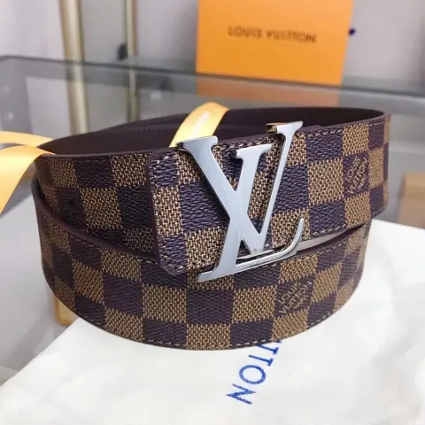 Louis Vuitton Damier Ebene Belt with LV Buckle