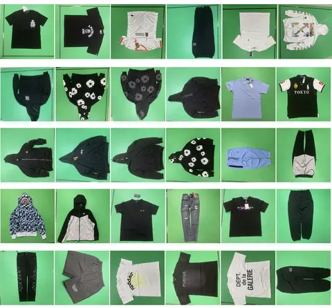 Fashion Apparel Collection Featuring T-Shirts, Hoodies, Jeans, and Sweatpants