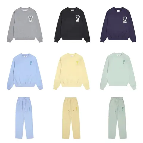 Colorful Heart Logo Sweatshirt and Jogger Set