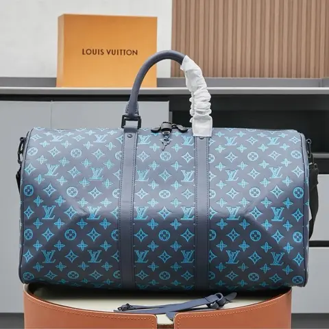 Louis Vuitton Monogram Eclipse Keepall Duffle Bag