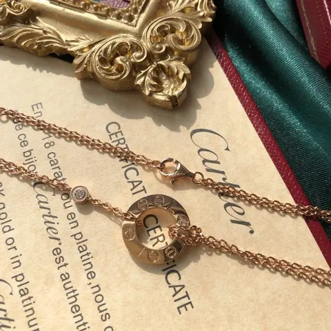 Cartier Love Necklace in Rose Gold