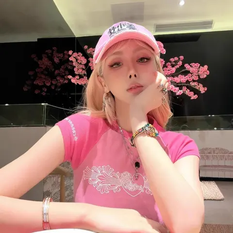 Pink Cap with Embroidered Logo