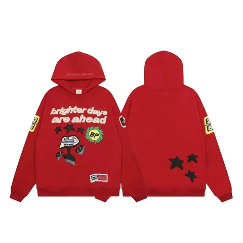 Broken Planet Brighter Days Are Ahead Red Hoodie