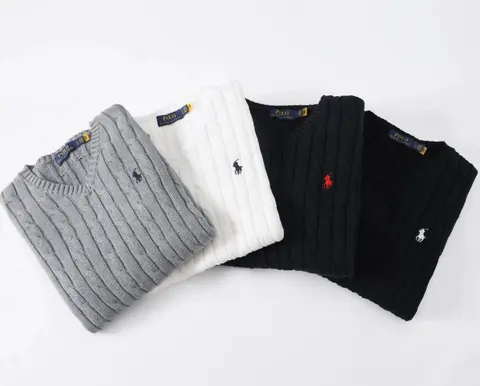 Polo Ralph Lauren Cable Knit V-Neck Sweaters