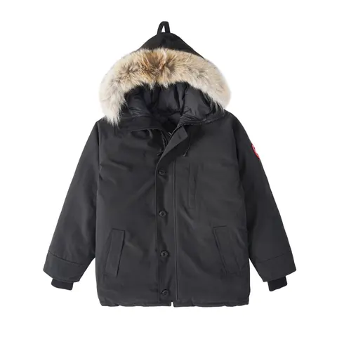 Canada Goose Black Parka with Fur Trim Hood