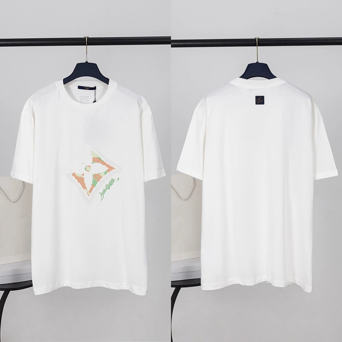 白色 四叶花卉3D烫珠39