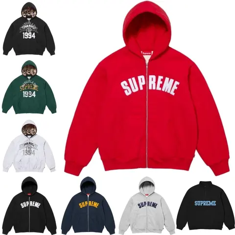 Supreme Arch Logo Zip-Up Hoodie Collection