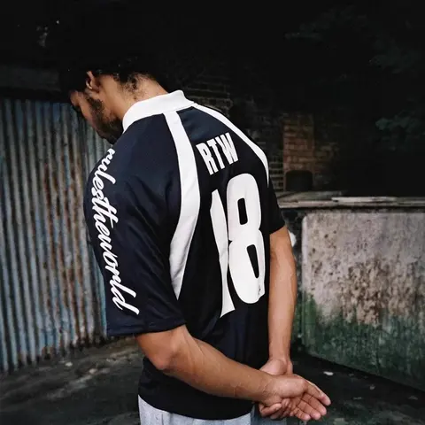 RTW 18 Black and White Soccer Jersey