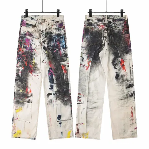 Paint Splatter Denim Jeans