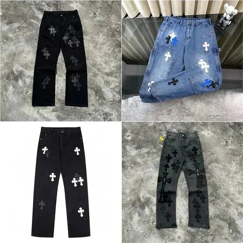 Cross Embroidered Denim Jeans Collection